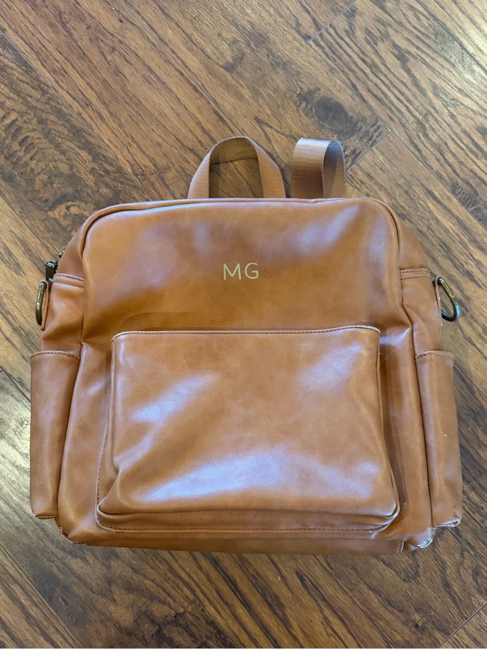 Milkmaid goods Brooklyn vegan Leather Backpack diaper bag